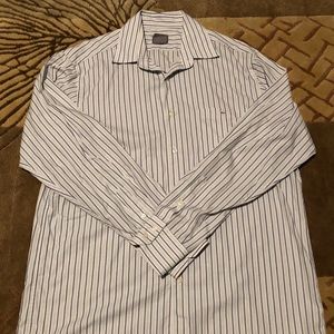 EUC Lacoste striped 100% cotton button down shirt